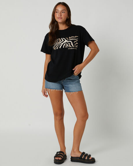 BLACK WOMENS CLOTHING ALL ABOUT EVE T-SHIRTS + SINGLETS - 6421377-BLK