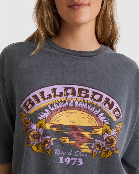 OFF BLACK WOMENS CLOTHING BILLABONG T-SHIRTS + SINGLETS - UBJZT00311-OFB