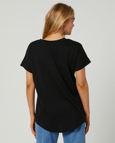 BLACK WOMENS CLOTHING RIP CURL TEES - GTEKZ9090