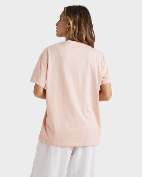 DUSTY PEACH WOMENS CLOTHING BILLABONG T-SHIRTS + SINGLETS - UBJZT00418-MFN0