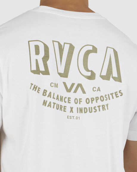 WHITE MENS CLOTHING RVCA GRAPHIC TEES - UVYZT00425-WHT