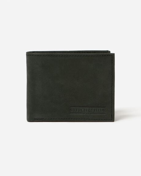 BLACK MENS ACCESSORIES STITCH AND HIDE WALLETS - MW_CASPER_BLACK