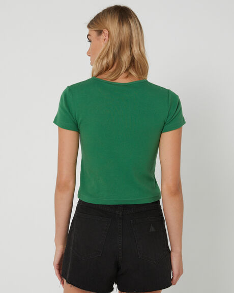 KELLY GREEN WOMENS CLOTHING STUSSY TEES - ST121000KEL