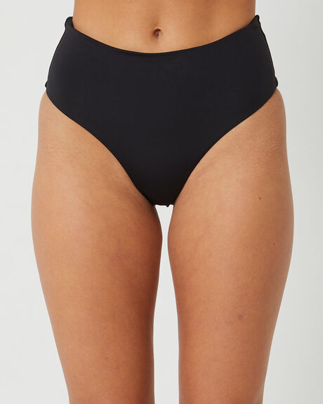 Swell Core High Waisted Bikini Bottoms Black Black SurfStitch