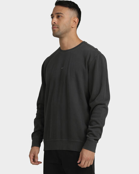 WASHED BLACK MENS CLOTHING RVCA JUMPERS - UVYFT00112-WAA