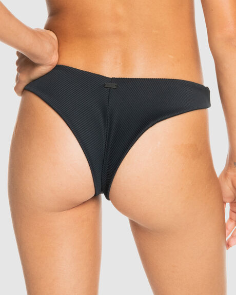ANTHRACITE WOMENS SWIMWEAR ROXY BIKINI BOTTOMS - ERJX404434-KVJ0