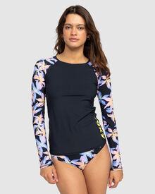 | Anthracite - Kiss For Tee Active - Roxy Upf Surf Ls 50 Roxy Women SurfStitch