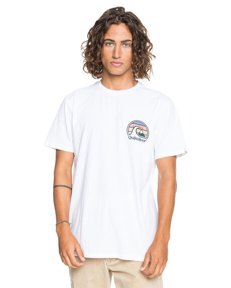 WHITE MENS CLOTHING QUIKSILVER GRAPHIC TEES - EQYZT06194-WBB0