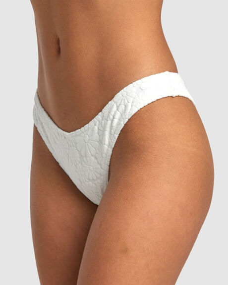 WHISPER WHITE WOMENS SWIMWEAR RVCA BIKINI BOTTOMS - AVJX400344-WPW