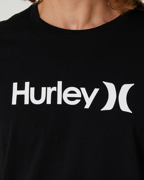 BLACK MENS CLOTHING HURLEY GRAPHIC TEES - HATS1020H010