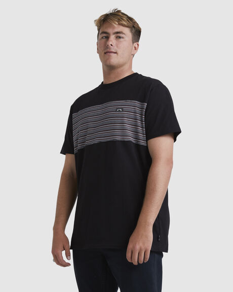 BLACK MENS CLOTHING BILLABONG GRAPHIC TEES - UBYKT00128-BLK