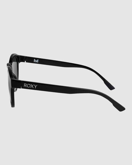 BLACK GREY PLZ WOMENS ACCESSORIES ROXY SUNGLASSES - ERJEY03122-XKSK