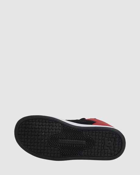 BLACK/RED/WHITE KIDS BOYS DC SHOES SNEAKERS - ADBS300395-XKRW