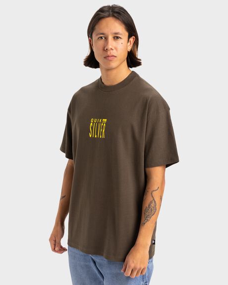 TURKISH COFFEE MENS CLOTHING QUIKSILVER T-SHIRTS + SINGLETS - UQYZT05459-KSN0