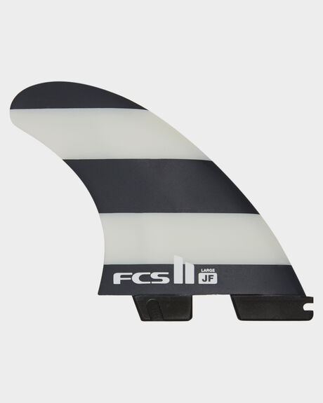 BLACK WHITE BOARDSPORTS SURF FCS FINS - FJFL-PC01-LG-TS-RBWH