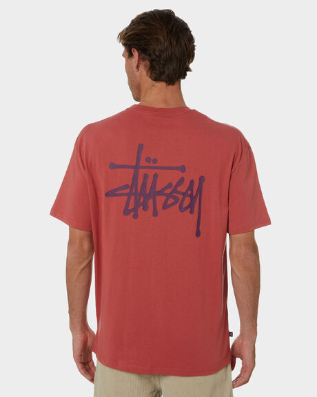 WASHED RED MENS CLOTHING STUSSY GRAPHIC TEES - ST025002WRED