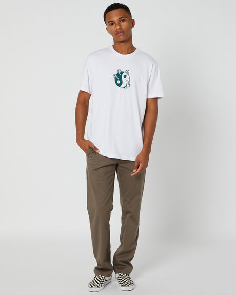 WHITE MENS CLOTHING GLOBE GRAPHIC TEES - GB02330001WHITE