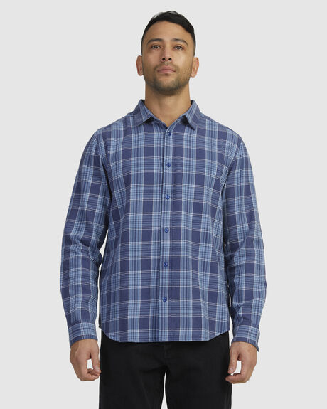 WASHED BLUE MENS CLOTHING RVCA SHIRTS - UVYWT00105-WBU
