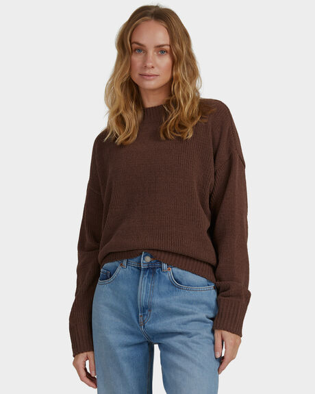 CHOCOLATE WOMENS CLOTHING ROXY KNITS + CARDIGANS - URJSW03020-CRJ0