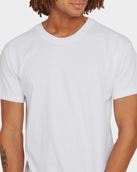 WHITE MENS CLOTHING BILLABONG BASIC TEES - UBYZT00162-WHT