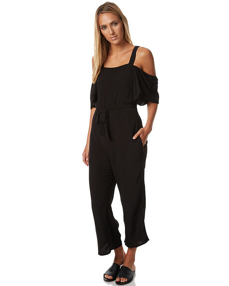 Minkpink Fuji Womens Tie Cropped Jumpsuit Black SurfStitch