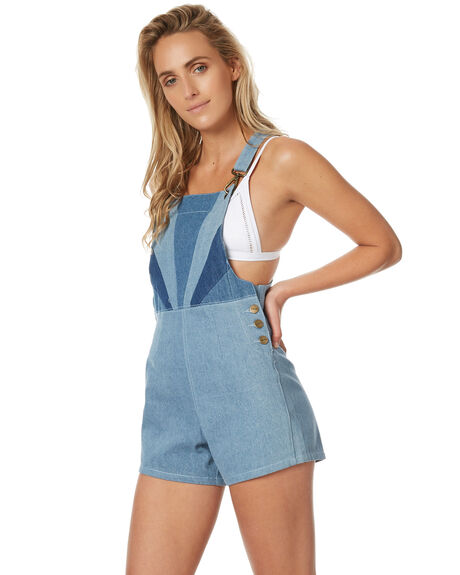 STONE BLUE WOMENS CLOTHING AFENDS PLAYSUITS + OVERALLS - 51-02-096SBLUE