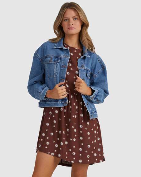 INDIGO WOMENS CLOTHING RVCA JACKETS - UVJJK00114-IND