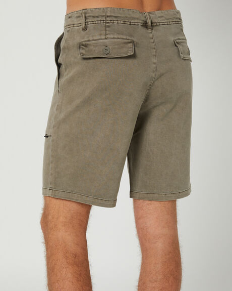 WASHED MILITARY MENS CLOTHING DEPACTUS SHORTS - D5231232WASM