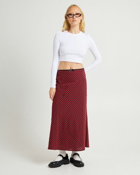 RED WOMENS CLOTHING INSIGHT SKIRTS - INWW24370-RED-XXS