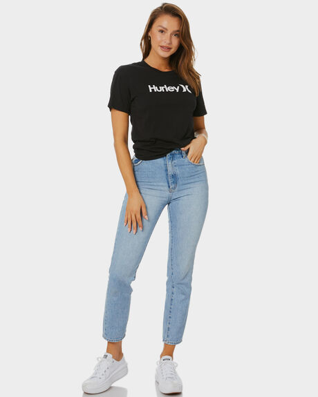 BLACK WOMENS CLOTHING HURLEY TEES - HAGTS21COH010