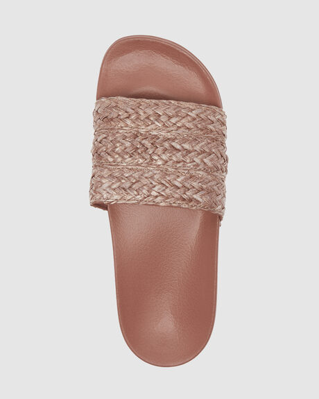 WOOD WOMENS FOOTWEAR ROXY SLIDES + THONGS - ARJL100955-DOW