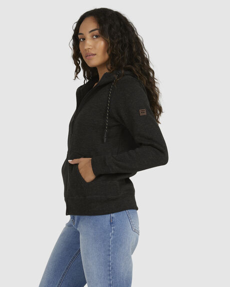 BLACK HEATHER WOMENS CLOTHING BILLABONG JUMPERS + HOODIES - UBJFT00152-BKH