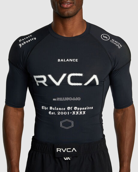 BLACK ALL BRAND TWO SURF MENS RVCA RASHVESTS - AVYWR00136-KVM6