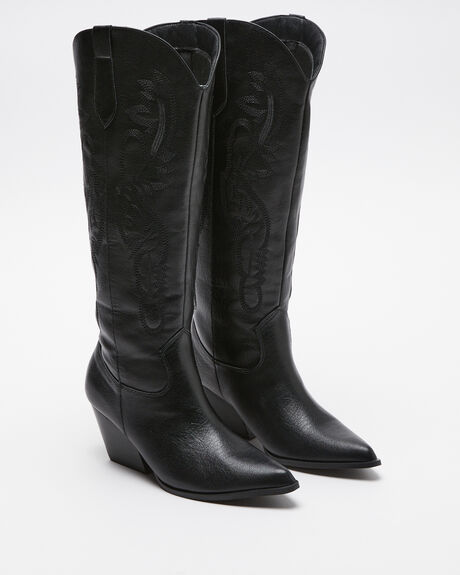 BLACK WOMENS FOOTWEAR BILLINI BOOTS - B1372-BLK