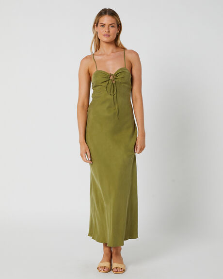 OLIVE WOMENS CLOTHING TIGERLILY DRESSES - T633433OLV