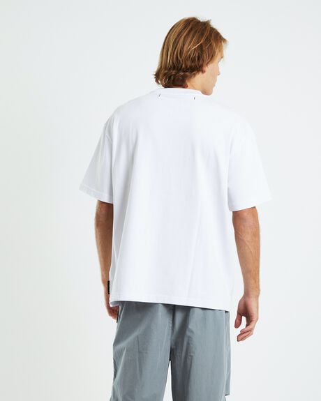 WHITE MENS CLOTHING BLACK NOISE WHITE RAIN GRAPHIC TEES - 52525500026