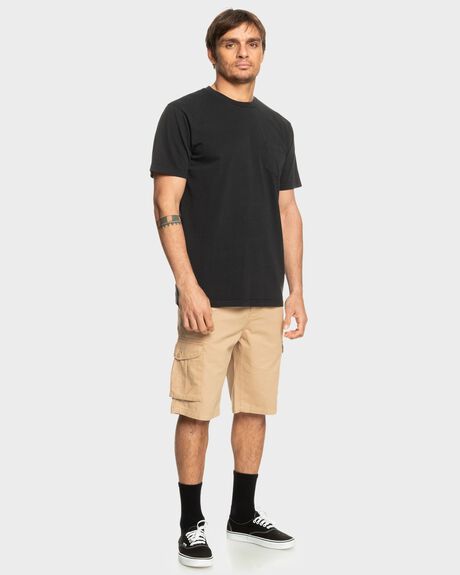 BLACK MENS CLOTHING QUIKSILVER T-SHIRTS + SINGLETS - UQYZT05484-KVJ0