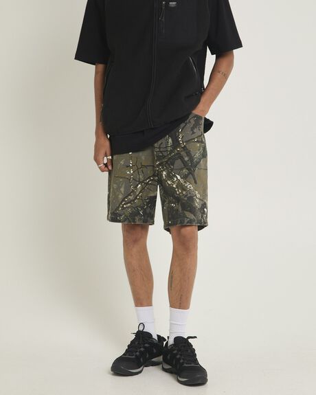 FOREST CAMO MENS CLOTHING SPENCER PROJECT SHORTS - SPMS25231-PRT-28