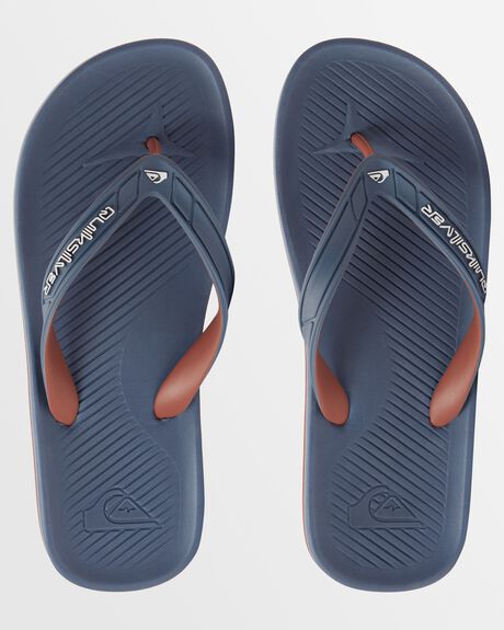 GREY 5 MENS FOOTWEAR QUIKSILVER SLIDES + THONGS - AQYL101326-SYJ5