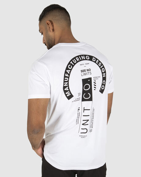 WHITE MENS CLOTHING UNIT T-SHIRTS + SINGLETS - 243110004-WHT