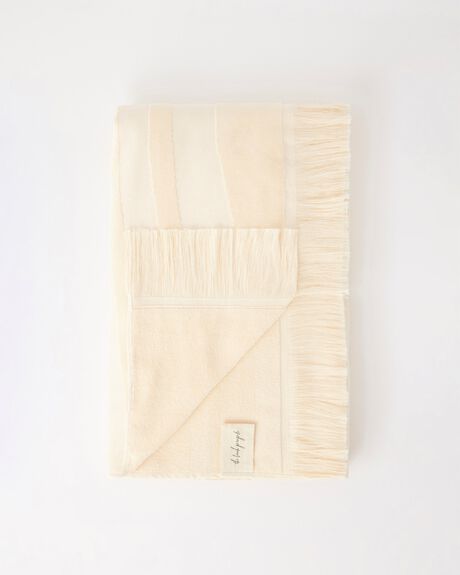 WHITE WOMENS ACCESSORIES THE BEACH PEOPLE TOWELS - TB.T104.14.R