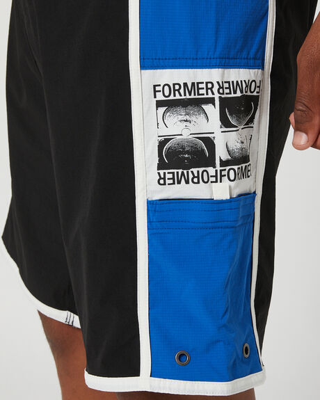 BLACK COBALT MENS CLOTHING FORMER BOARDSHORTS - FBO-23503-BCOB