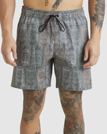 Rvca Oblow Tapa Elastic Short Black SurfStitch
