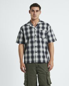 BLACK NOISE WHITE RAIN Aura Check Short Sleeve Shirt
