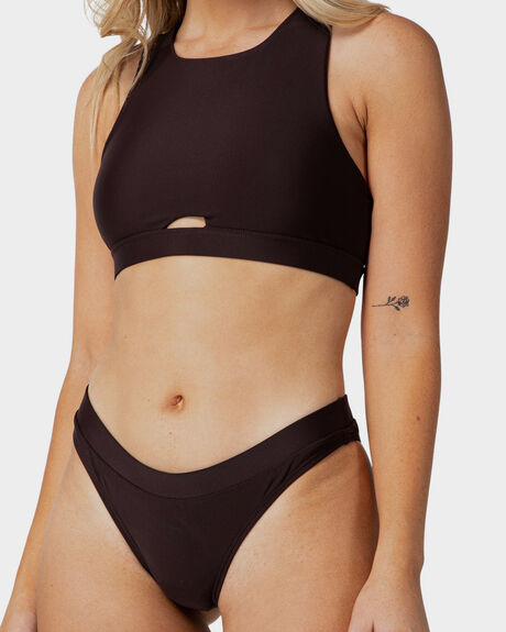 BROWN WOMENS SWIMWEAR ONEBYONE BIKINI TOPS - OBO-879T-XS
