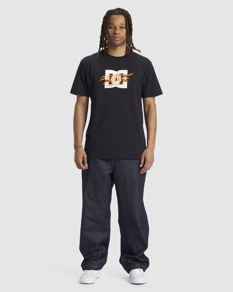 BLACK MENS CLOTHING DC SHOES T-SHIRTS + SINGLETS - ADYZT05367-KVJ0