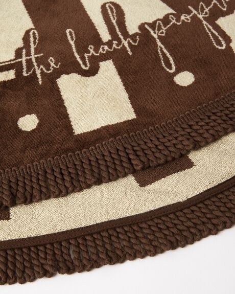 BROWN WOMENS ACCESSORIES THE BEACH PEOPLE TOWELS - TB.T87.01.C