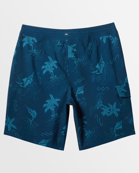 MAJOLICA BLUE MENS CLOTHING QUIKSILVER BOARDSHORTS - AQMBS03117-BSM8