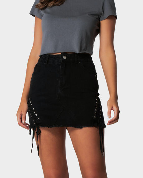 BLACK WOMENS CLOTHING ONEBYONE SKIRTS - OBO-900-10