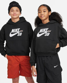 Nike Kids Nsw Icon Fleece Pullover Hoodie Sb Black White SurfStitch